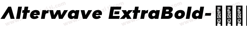 Alterwave ExtraBold字体转换